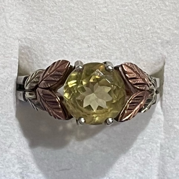 Coleman Company Jewelry - Black Hills Gold 12kt Sterling Silver Smoky Topaz Gemstone Multi Tone Gold C.CO